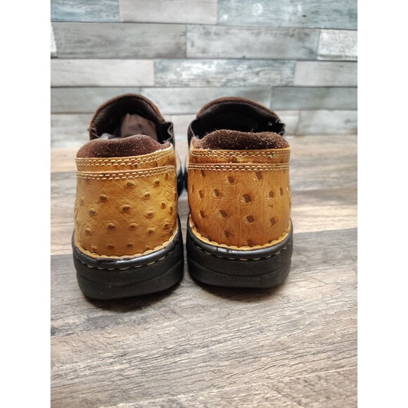 ARIAT Real Ostrich Performance Slip Ons Roper Shoes Cognac Womens US Size 8B - Picture 7 of 13